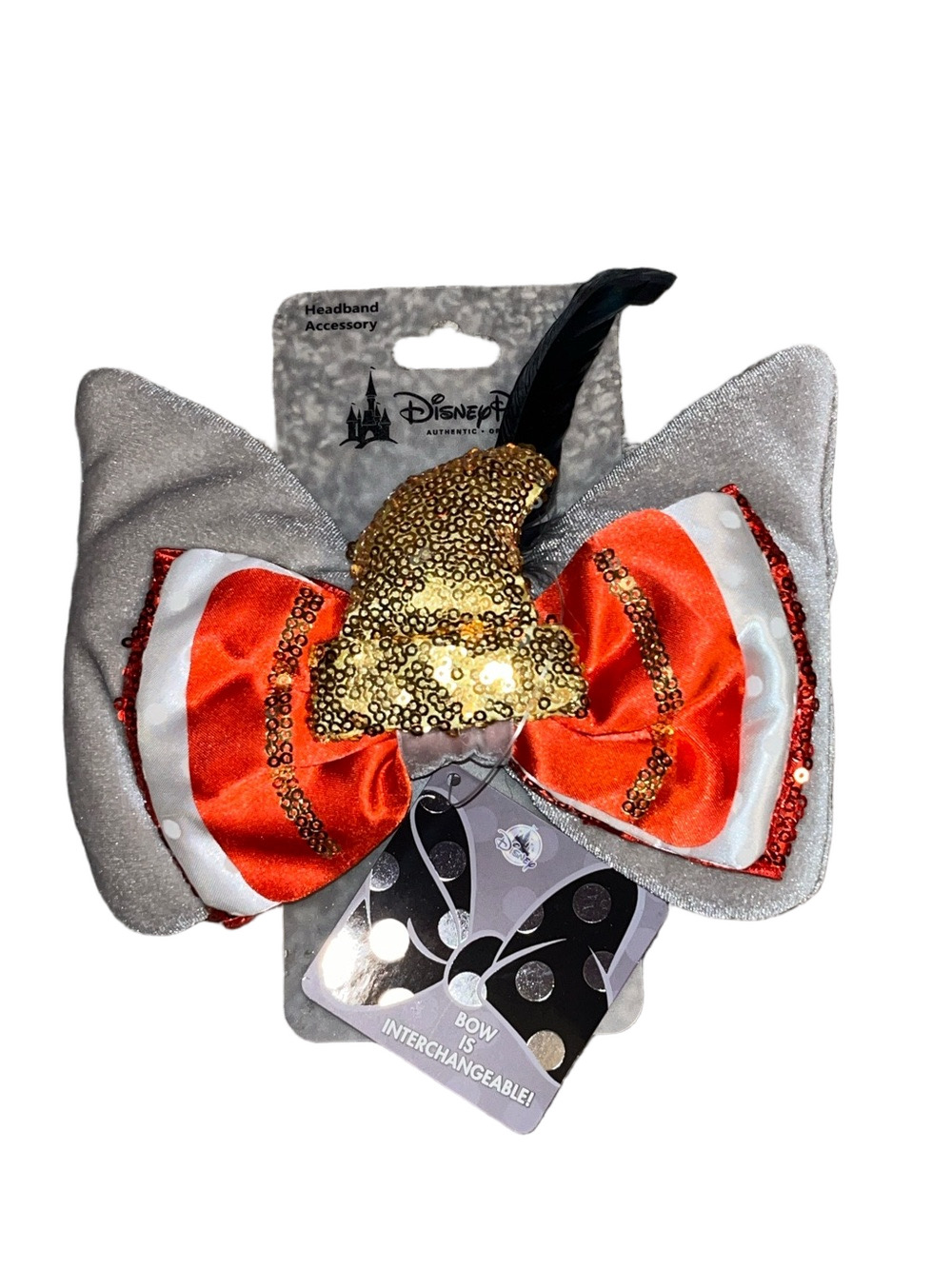 Disney Parks Interchangeable Swap Your Bow Dumbo Mickey Ears NWT